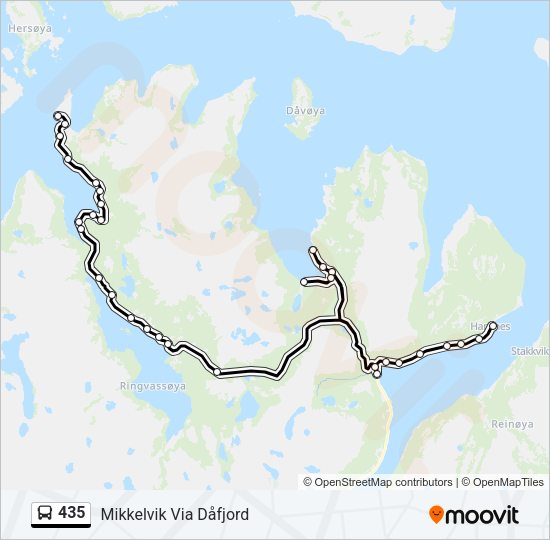 435 Bus Line Map
