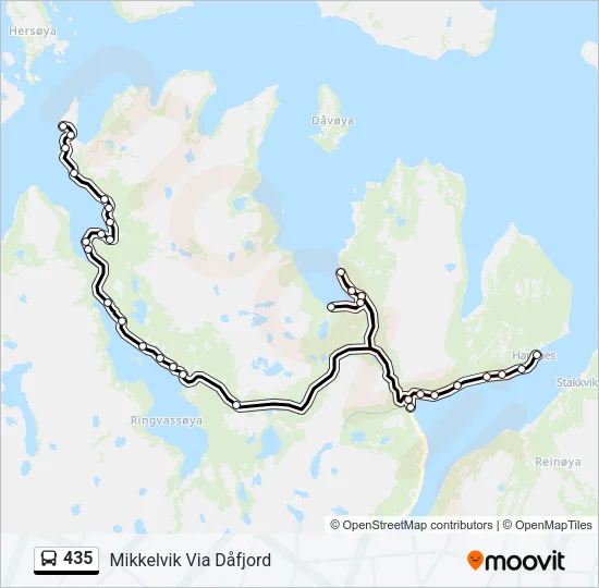 435 Bus Line Map
