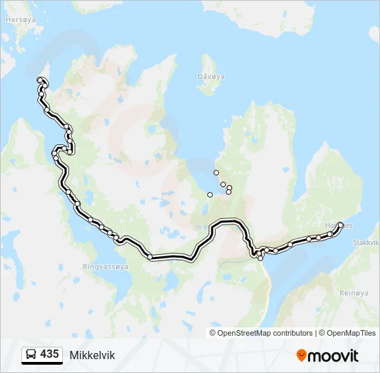435 Bus Line Map