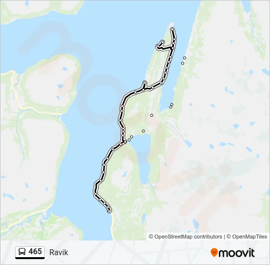 465 Bus Line Map