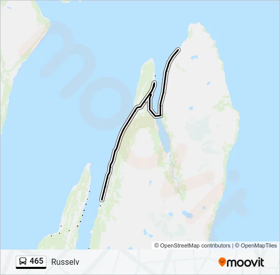 465 Bus Line Map
