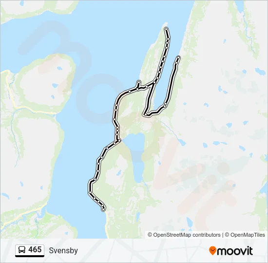 465 Bus Line Map