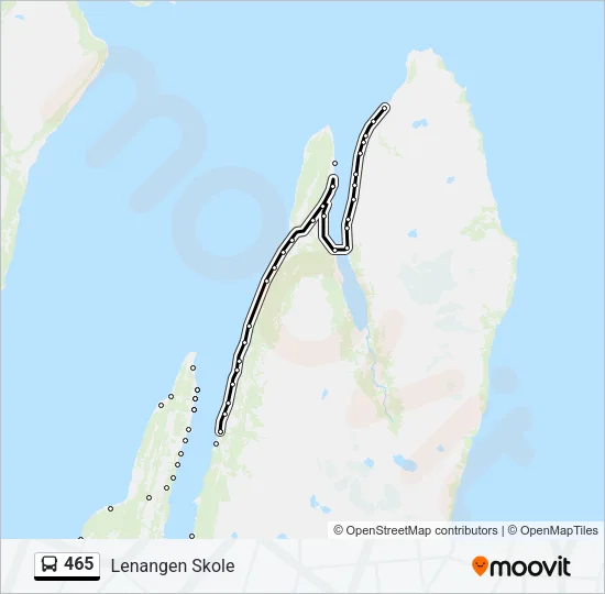 465 Bus Line Map