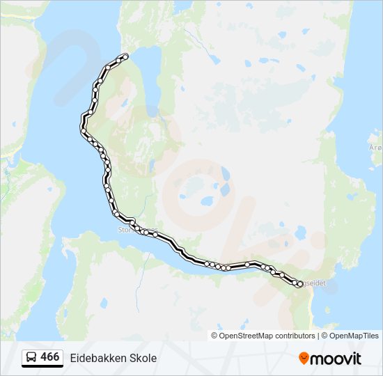 466 Bus Line Map