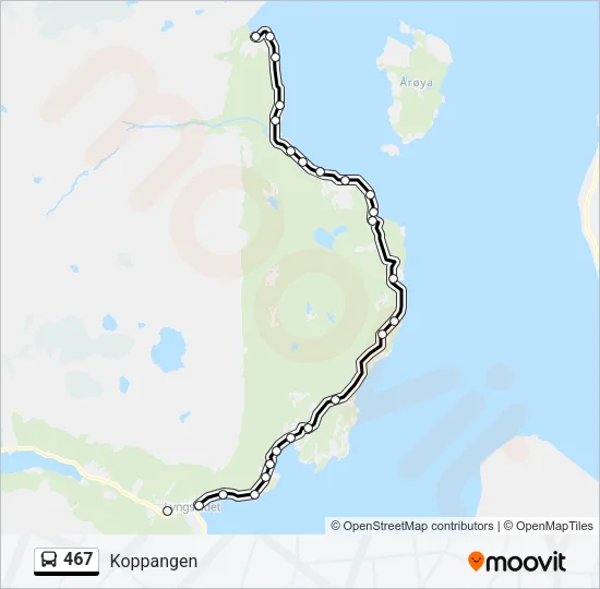 467 Bus Line Map