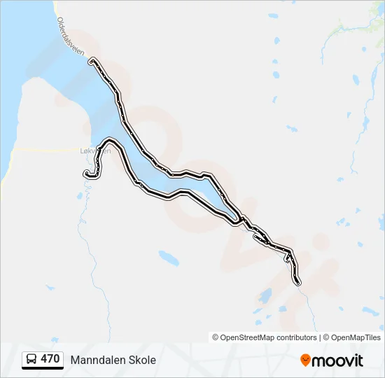 470 Bus Line Map