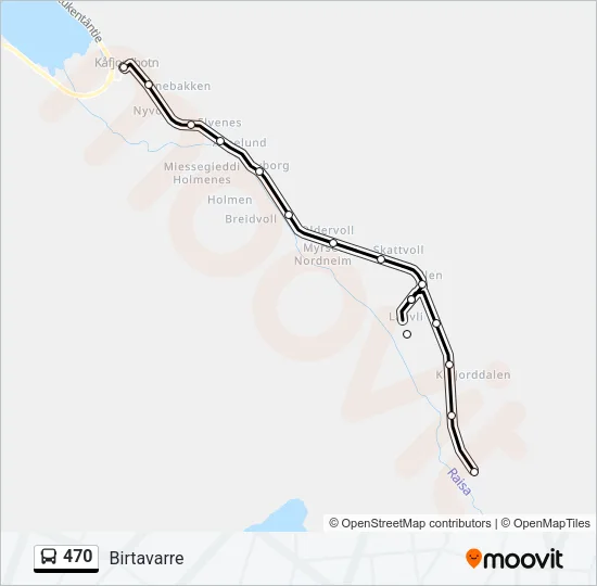 470 Bus Line Map