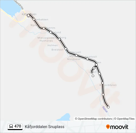 470 Bus Line Map
