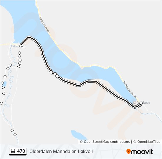 470 bus Line Map