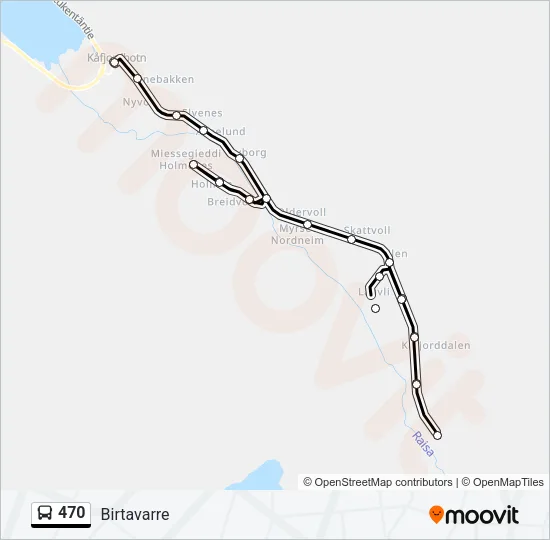 470 Bus Line Map