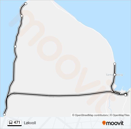 471 Bus Line Map
