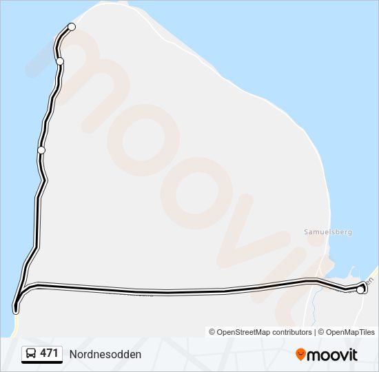471 Bus Line Map