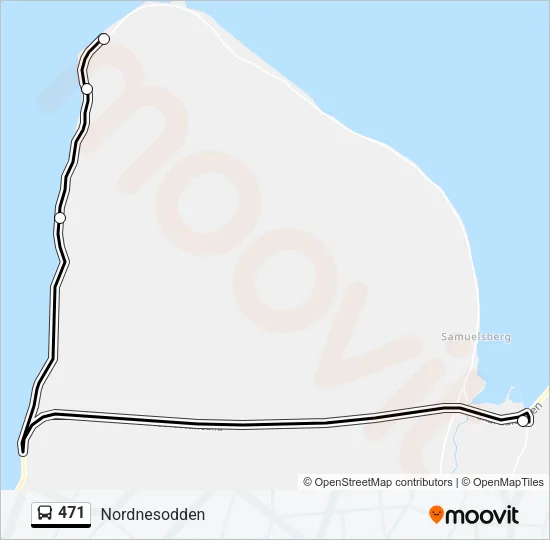 471 Bus Line Map