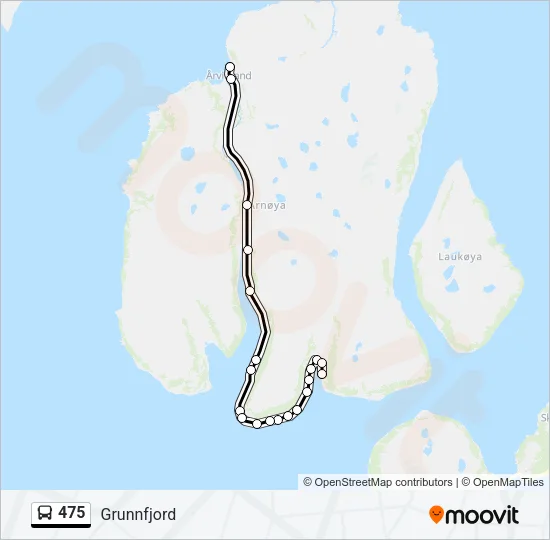 475 buss Linjekart