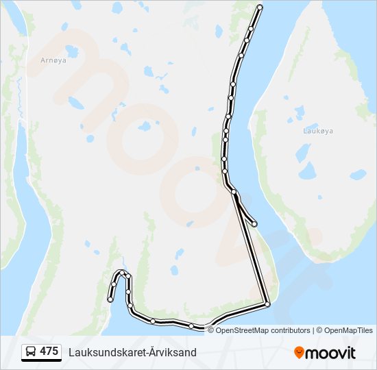 475 bus Line Map