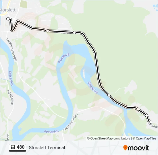 480 Bus Line Map