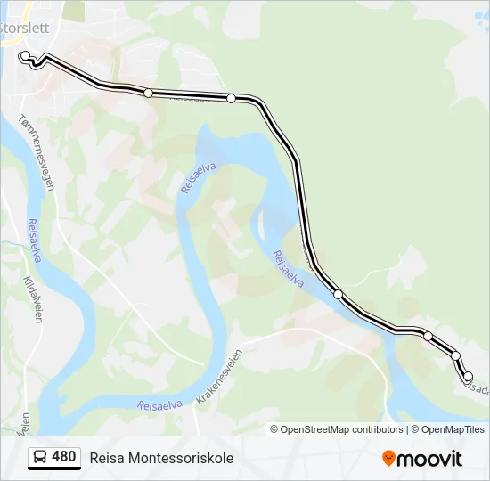 480 Bus Line Map
