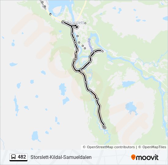 482 bus Line Map