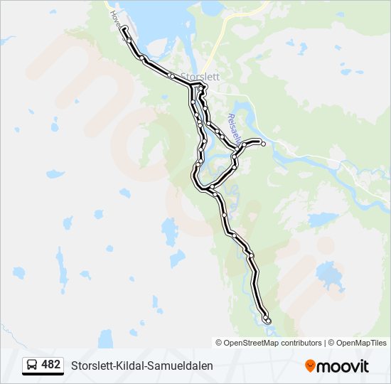 482 bus Line Map