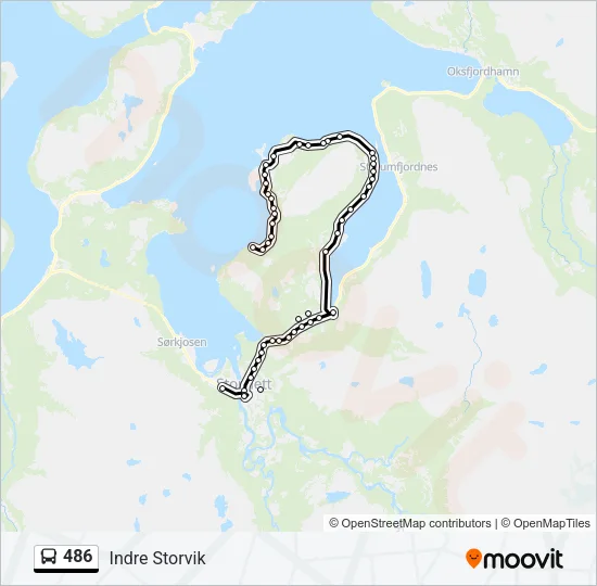 486 Bus Line Map