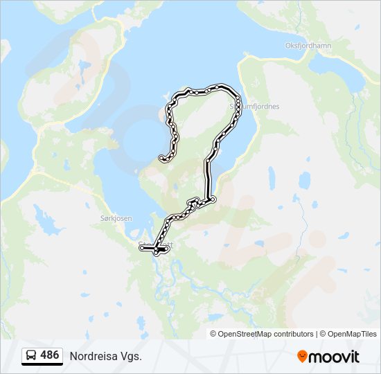 486 Bus Line Map