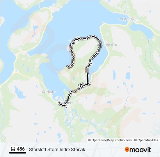 486 bus Line Map