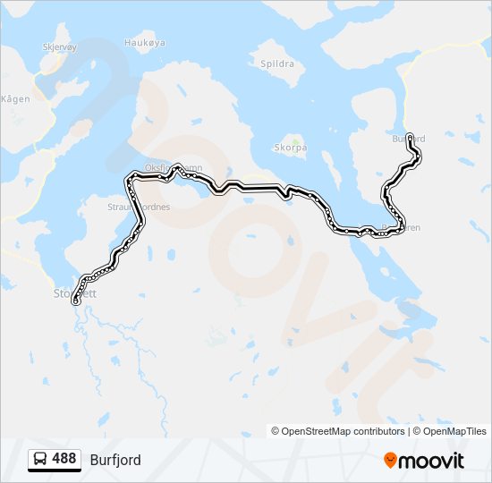 488 Bus Line Map