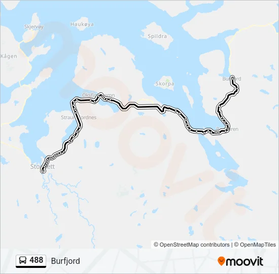 488 Bus Line Map