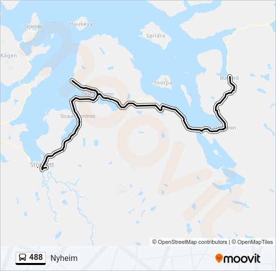 488 Bus Line Map