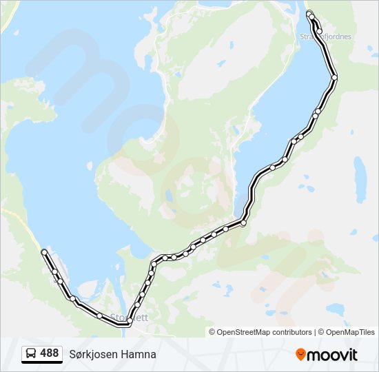 488 Bus Line Map