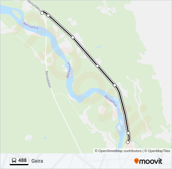 488 Bus Line Map