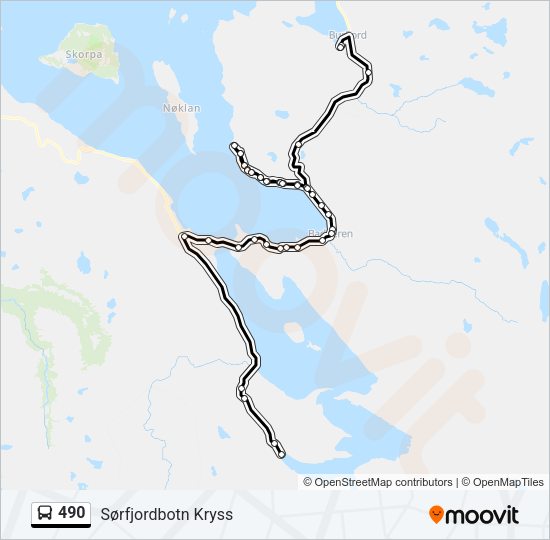 490 Bus Line Map