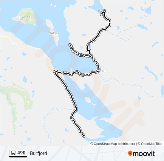 490 Bus Line Map