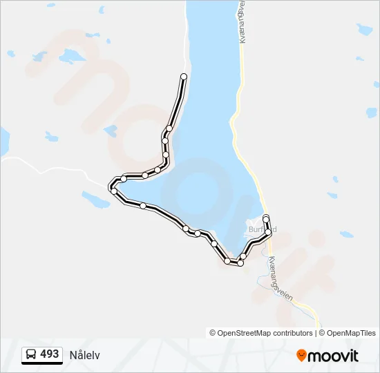 493 Bus Line Map