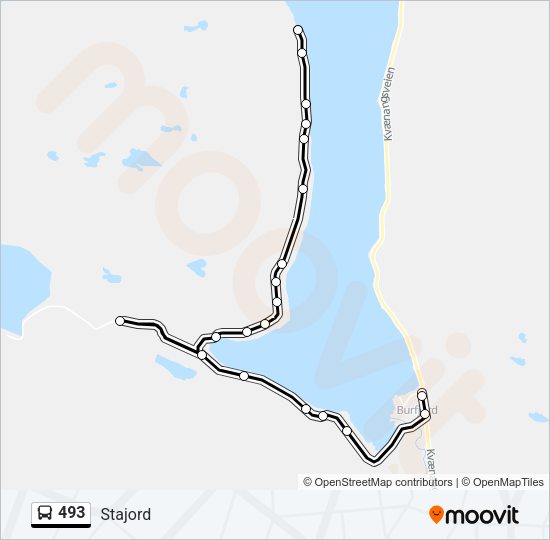 493 Bus Line Map