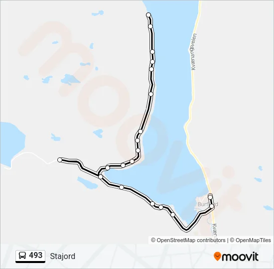 493 Bus Line Map