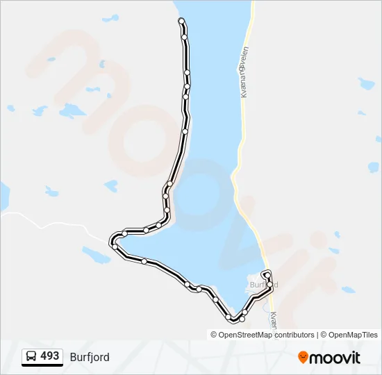 493 Bus Line Map