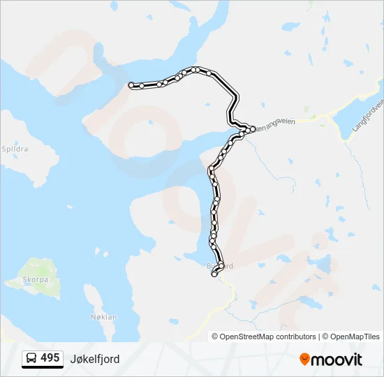495 Bus Line Map