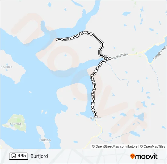 495 Bus Line Map