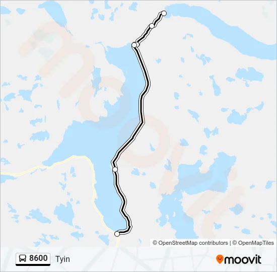 8600 Bus Line Map