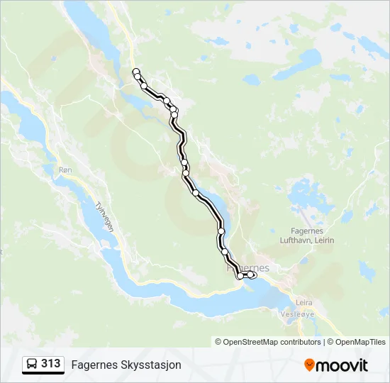 313 Bus Line Map