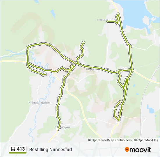 413 Bus Line Map