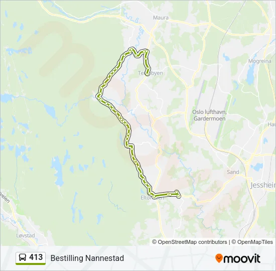 413 Bus Line Map
