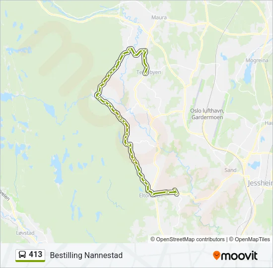 413 Bus Line Map