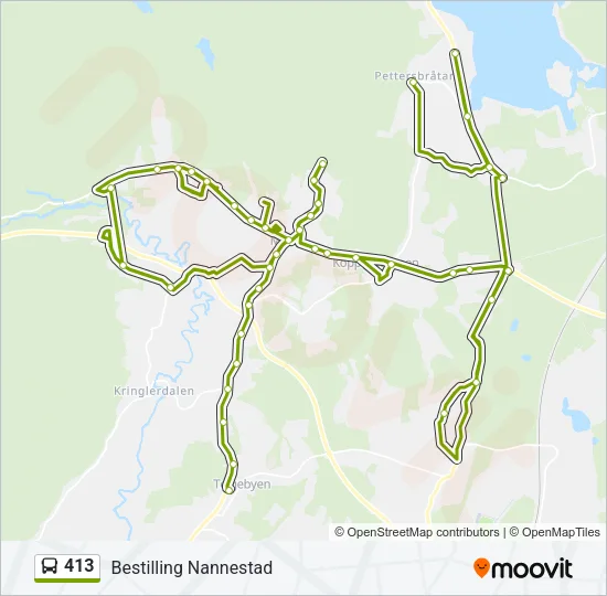 413 Bus Line Map