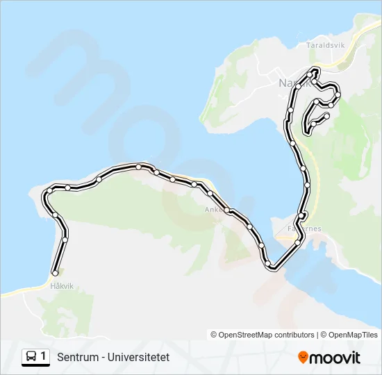 1 Bus Line Map