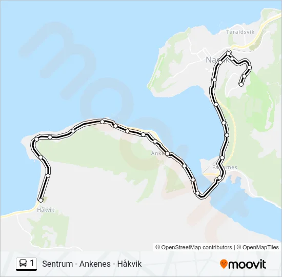 1 Bus Line Map