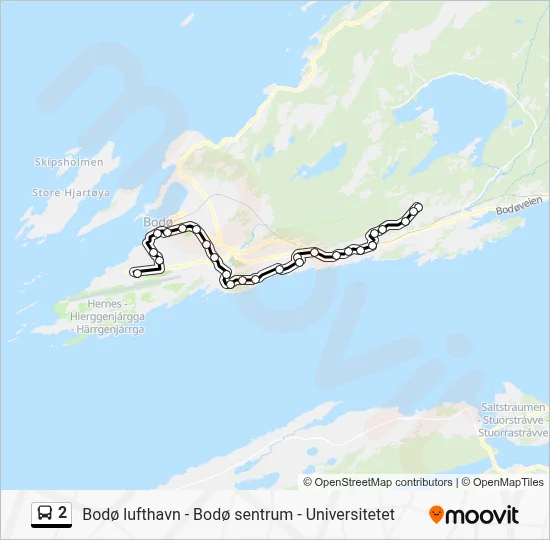 2 Bus Line Map