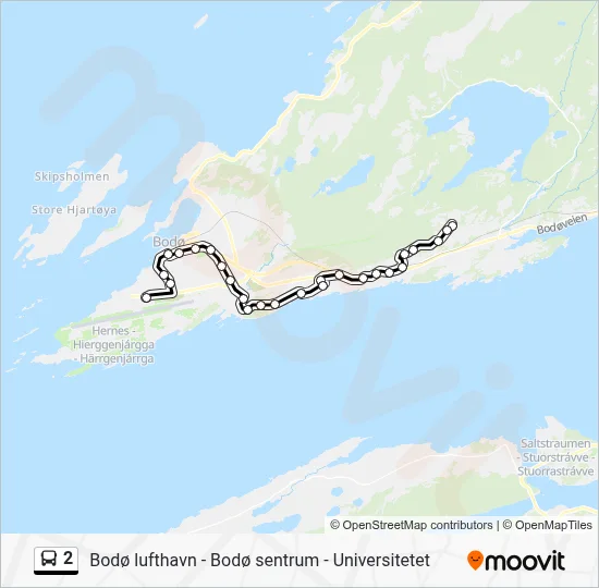 2 Bus Line Map