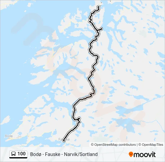 100 Bus Line Map